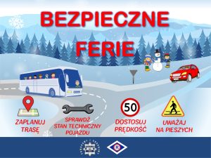 Bezpieczne Ferie 2025 i wykaz miejsc kontroli autobusów