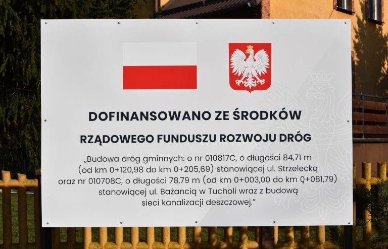 Rudzki Most. Strzelecka gotowa, Bażancia w budowie – inwestycja gm. Tuchola