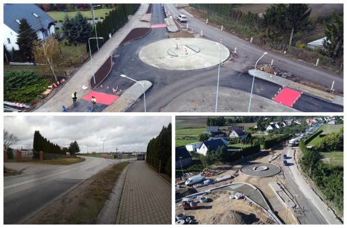 Nowe rondo w Gostycynie częściowo oddane do użytku