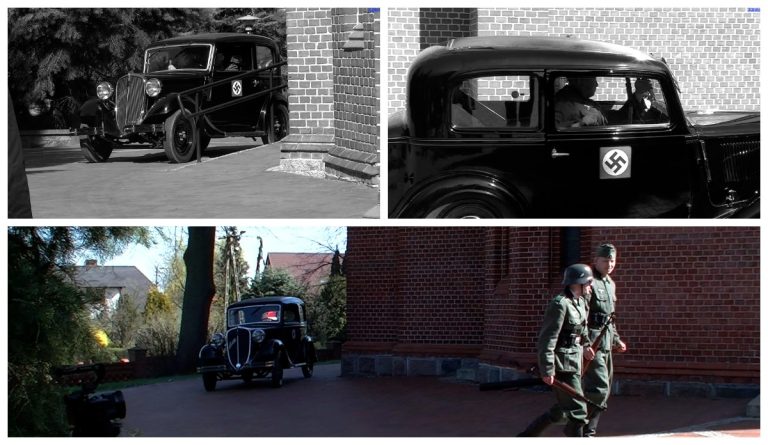 Prosto z planu filmowego „Pięciu z Borów – Medalik” w Bysławiu