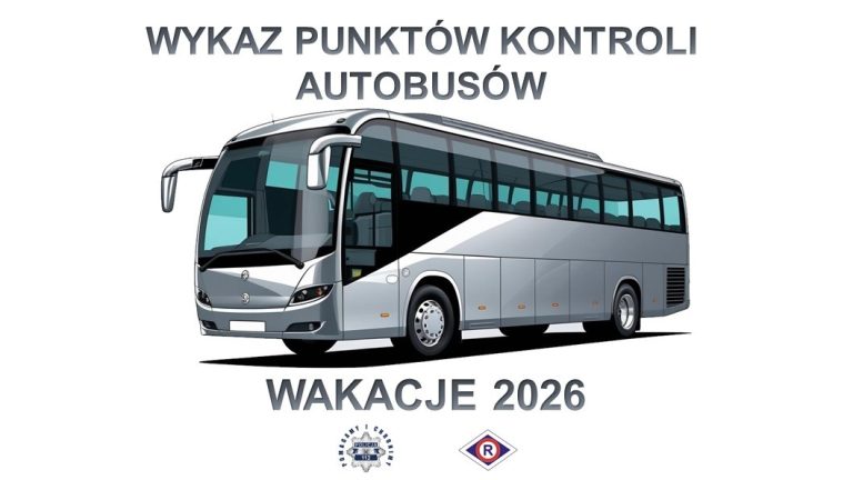 Wykaz punktów kontroli autobusów – Wakacje 2026