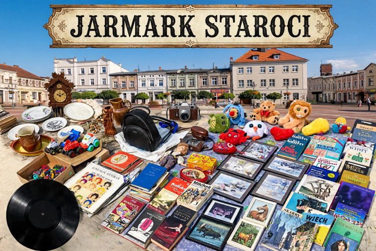 Tuchola. Jarmark staroci w centrum miasta