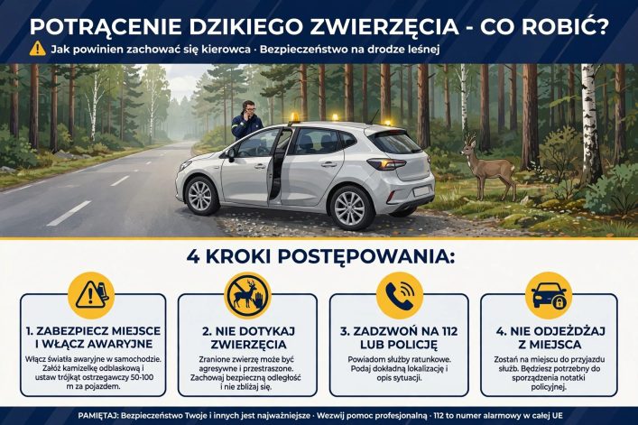 Kiedy na drodze potrącisz dzikie zwierzę…