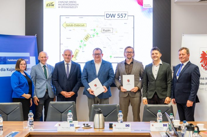 Szpalery drzew wzdłuż kolejnych dróg