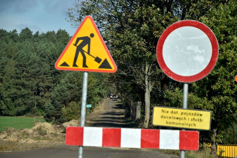 Trwają pracę przy drodze Bysław – Cekcyn
